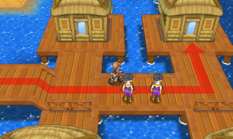 Outside the beach cottages / Pokémon Omega Ruby and Alpha Sapphire