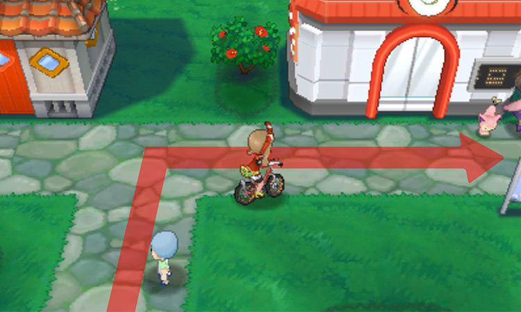 Outside Mossdeep City’s Pokémon Center / Pokémon Omega Ruby and Alpha Sapphire