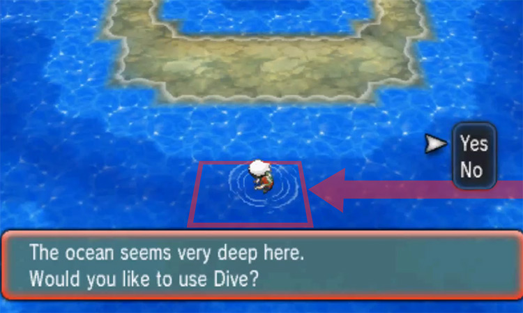 Diving spot on Route 128 / Pokémon Omega Ruby and Alpha Sapphire