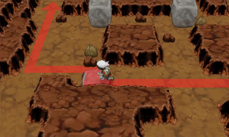 Using Strength to pass by a boulder / Pokémon Omega Ruby and Alpha Sapphire