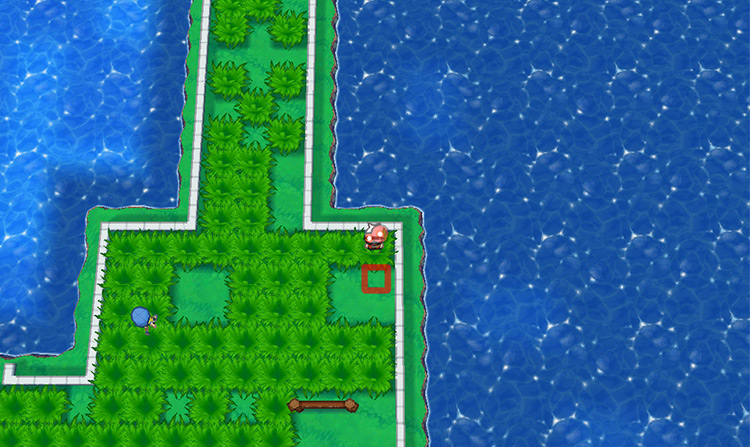 The Dowsing Machine turning red, indicating we’ve found an item. / Pokémon Omega Ruby and Alpha Sapphire