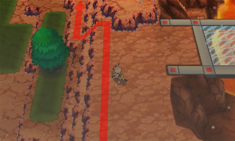 The hidden path on the left following the stairs / Pokémon Omega Ruby and Alpha Sapphire
