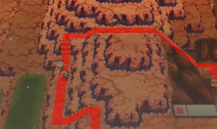 The path leading to the lava pit / Pokémon Omega Ruby and Alpha Sapphire