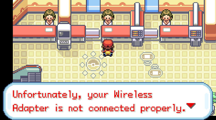 Talking to the Wireless Club attendant without a Wireless Adapter / Pokémon FireRed & LeafGreen