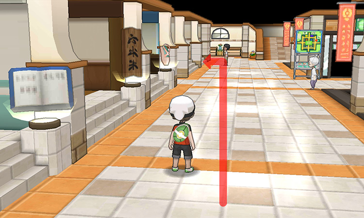 Heading up the east court and entering the fifth store at the end of the hall. / Pokémon Omega Ruby and Alpha Sapphire