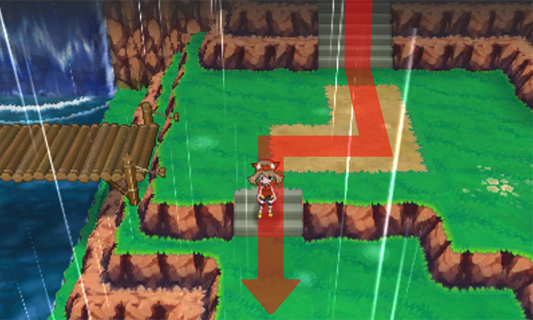 Path to the river on Route 119 / Pokémon Omega Ruby and Alpha Sapphire