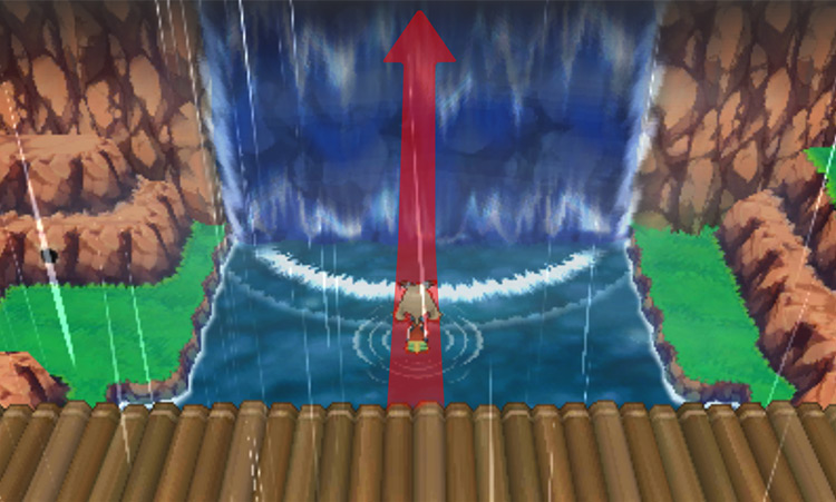 Massive waterfall to climb / Pokémon Omega Ruby and Alpha Sapphire