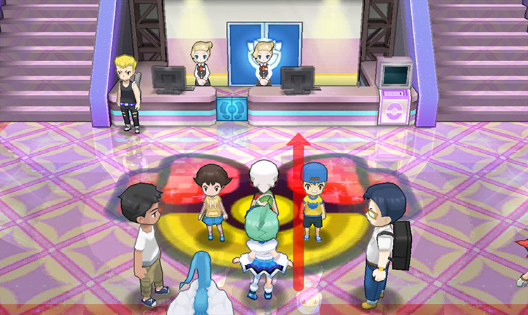 Walking up to the counter in the Slateport Contest Hall. / Pokémon Omega Ruby and Alpha Sapphire