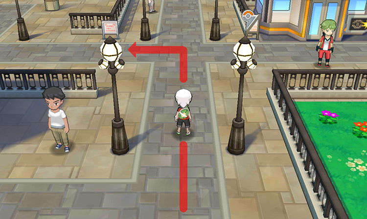 Heading past the first intersection, then turning left at the second. / Pokémon Omega Ruby and Alpha Sapphire