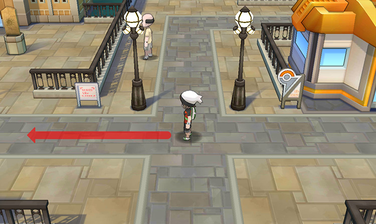 Walking towards the Devon Corp building. / Pokémon Omega Ruby and Alpha Sapphire