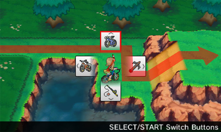 Using the Mach Bike to ride up another slope / Pokémon Omega Ruby and Alpha Sapphire
