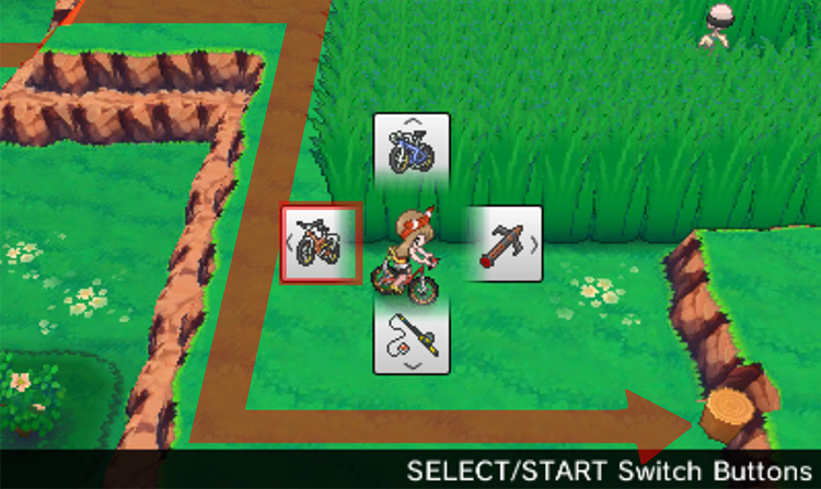 Using the Acro Bike to perform a bunny hop / Pokémon Omega Ruby and Alpha Sapphire