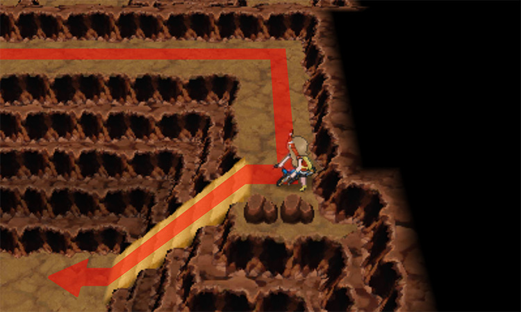 Going down a taller muddy slope / Pokémon Omega Ruby and Alpha Sapphire