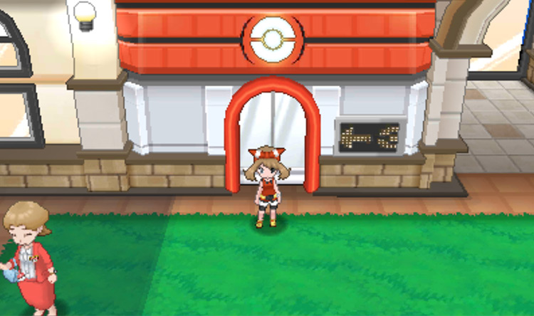 Near the Pokémon Center entrance / Pokémon Omega Ruby and Alpha Sapphire