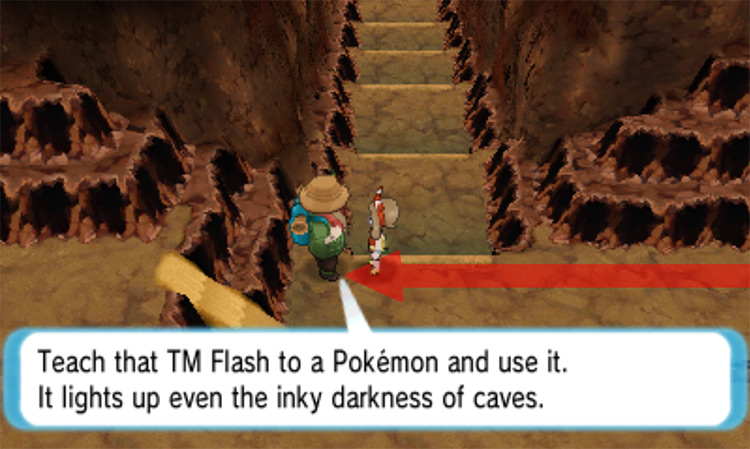The Hiker that gives you TM70 Flash / Pokémon Omega Ruby and Alpha Sapphire