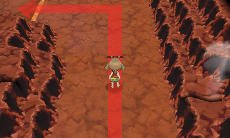 Fiery Path stairs near the entrance / Pokémon Omega Ruby and Alpha Sapphire