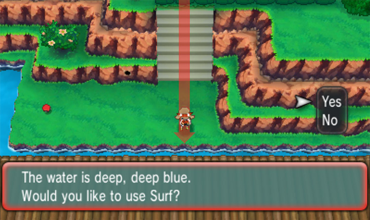The Surfing spot on Route 120 / Pokémon Omega Ruby and Alpha Sapphire
