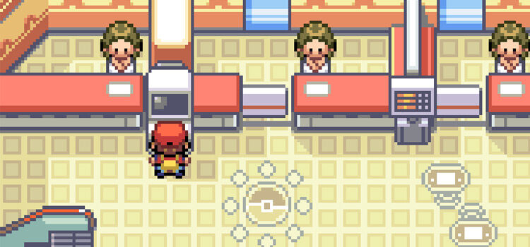 Using the PC on the top floor of Pokémon Center in FireRed