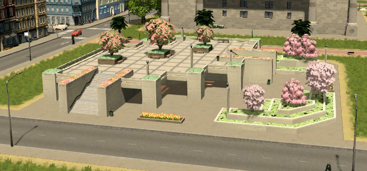 The Elevated Plaza in Cities: Skylines