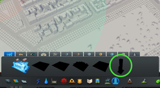 The International Trade Building in the menu / Cities: Skylines