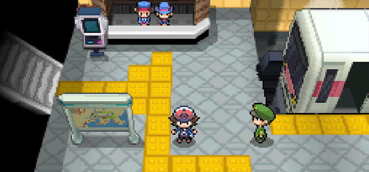 Near Battle Subways Exchange Service Corner in Pokémon Black
