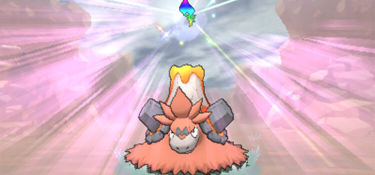 Mega Camerupt in battle in Pokémon Alpha Sapphire