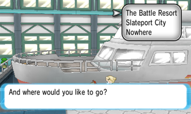 Lilycove Harbor boarding the ship / Pokémon Omega Ruby and Alpha Sapphire