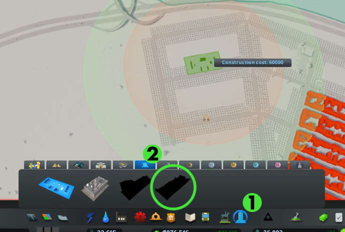 The Fan Zone Park in the menu / Cities: Skylines