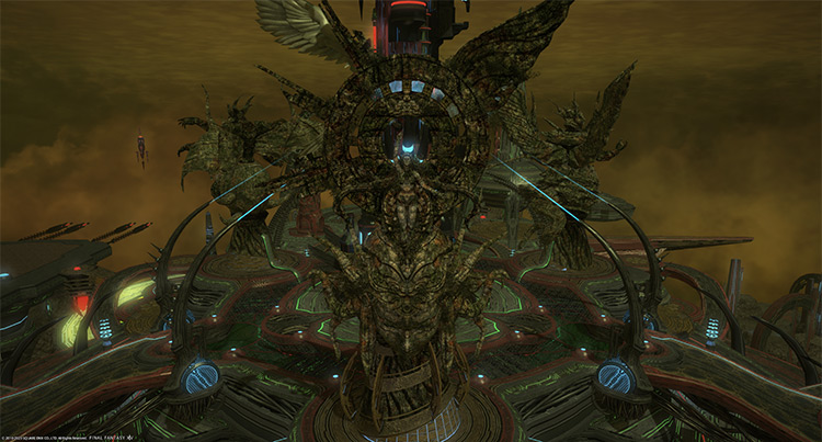 A statue of The Goddess Sophia in The Flagship / Final Fantasy XIV