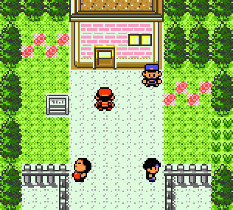 In front of the gate to the National Park / Pokémon Crystal