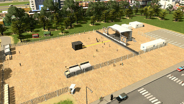 The Festival Area upgraded to two stars. / Cities: Skylines