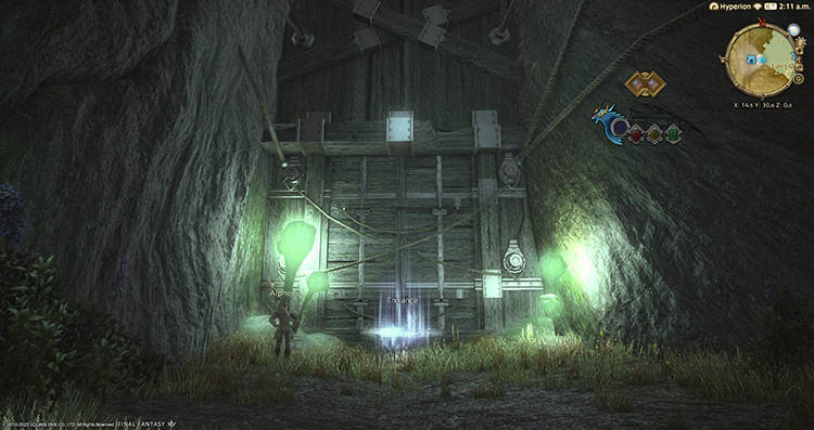The lost city’s entrance in The South Shroud / Final Fantasy XIV