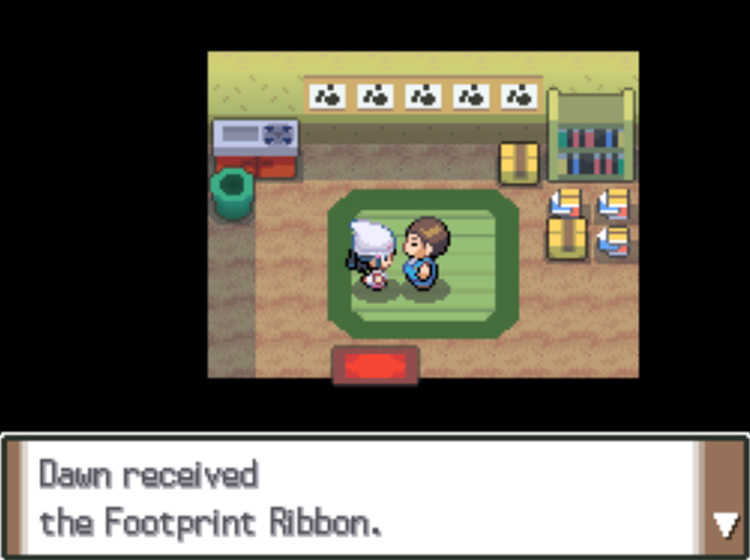 Receiving the Footprint Ribbon to reward Banette’s high Friendship / Pokémon Platinum