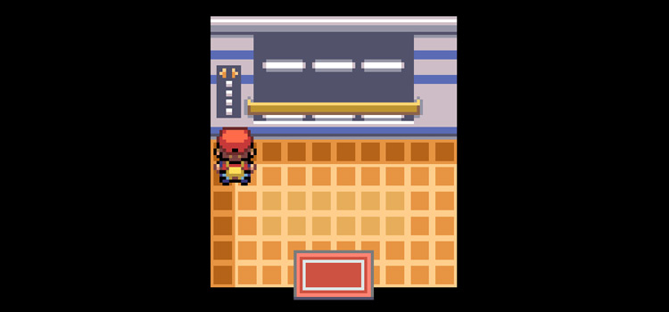 Inside the elevator in the Rocket Hideout in FireRed