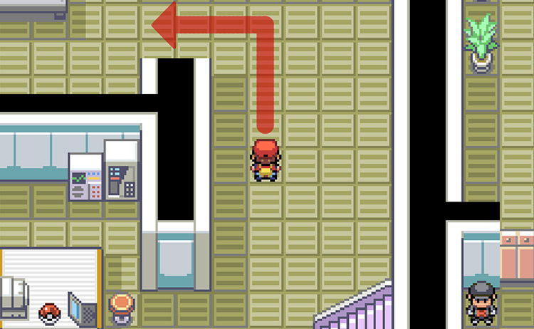 Walk to the northwest corner of B4F to fight a Rocket Grunt and get the Lift Key / Pokémon FireRed & LeafGreen