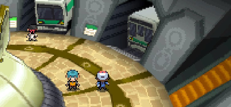 Inside battle subway in Pokémon Black