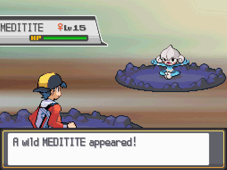 Wild Meditite encountered in Burned tower / Pokémon HG/SS