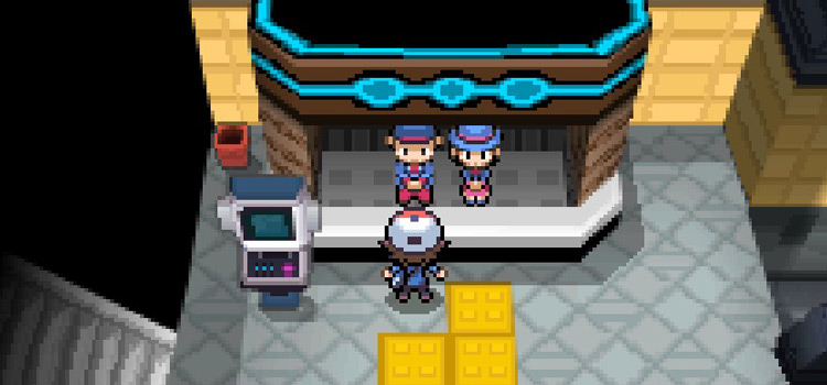 At the Battle Subway Service Corner in Pokémon Black
