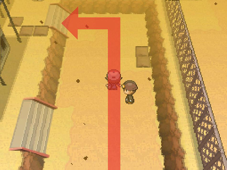 Climb the stairs on the left. / Pokemon BW