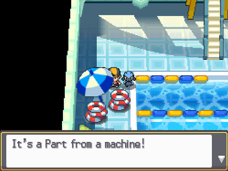 The missing Machine Part found inside the Cerulean City Gym / Pokémon HGSS