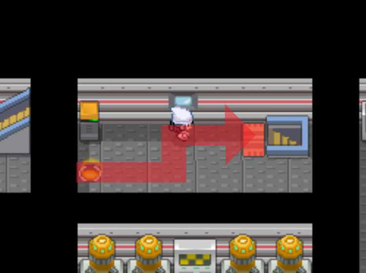 Moving down the hall and heading downstairs / Pokémon Platinum