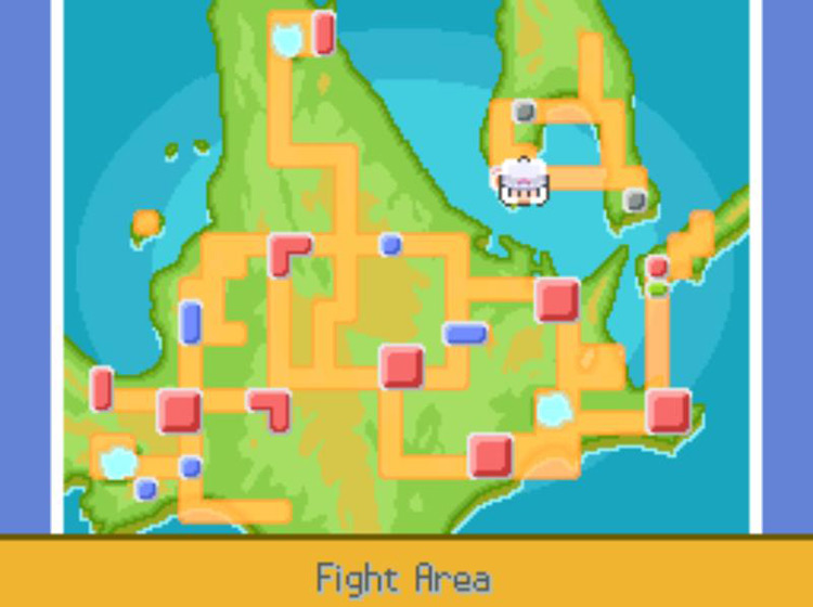 TM36 Sludge Bomb’s second location on the Town Map / Pokémon Platinum