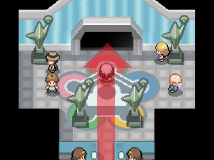 Passing northward through the Battle Frontier’s Entrance Hall / Pokémon Platinum
