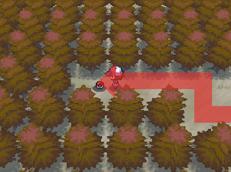 A Great Ball on the ground past the cuttable tree. / Pokemon BW