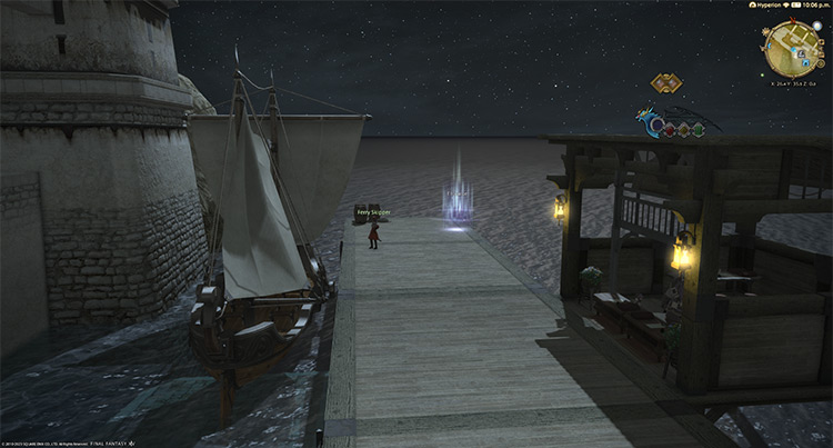 The Ferry Skipper will take you to Hullbreaker Isle / Final Fantasy XIV