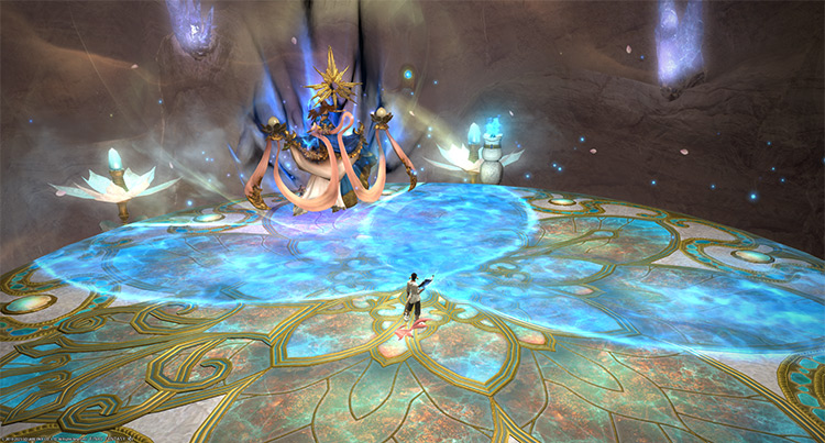 “Hand of Beauty” puddles expanding outward / Final Fantasy XIV