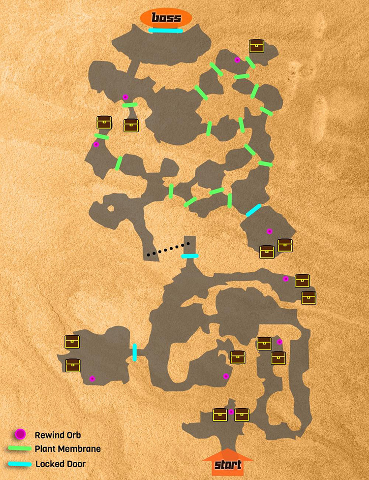 Map of Oblivion Village dungeon. / Final Fantasy Crystal Chronicles Remastered