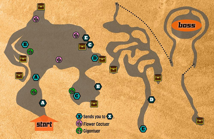 Map of Moonlit Desert. / Final Fantasy Crystal Chronicles Remastered