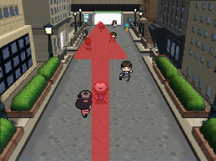 Walk north through the green tunnel and exit the city. / Pokemon BW