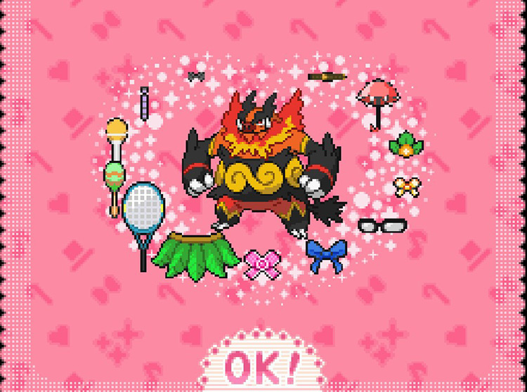 Dressing up Emboar with Props. / Pokemon BW